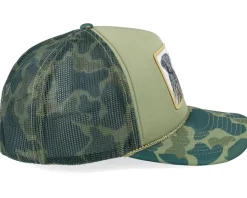 Miller Mallard Foamy Camouflage/Dark Green A-Frame Trucker - American Needle