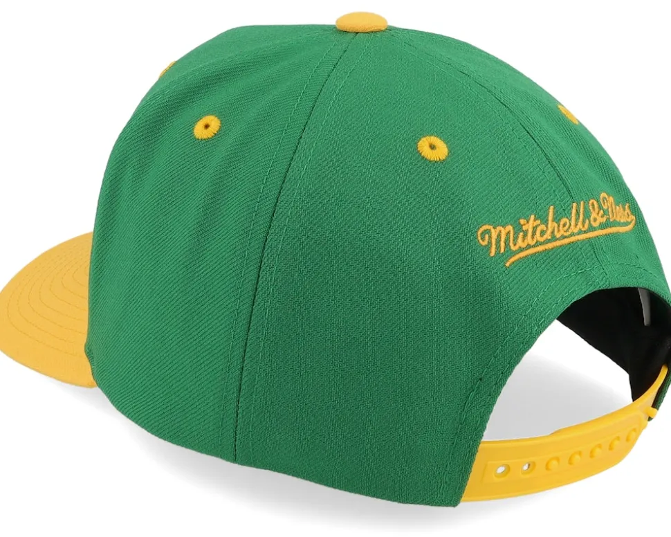 Milwaukee Bucks All In 2.0 Pro Green/Yellow Adjustable - Mitchell & Ness