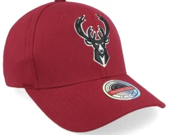 Milwaukee Bucks Classic Red Burgundy Adjustable - Mitchell & Ness