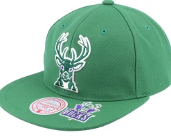 Milwaukee Bucks Dead Remix Deadstock Green Snapback - Mitchell & Ness