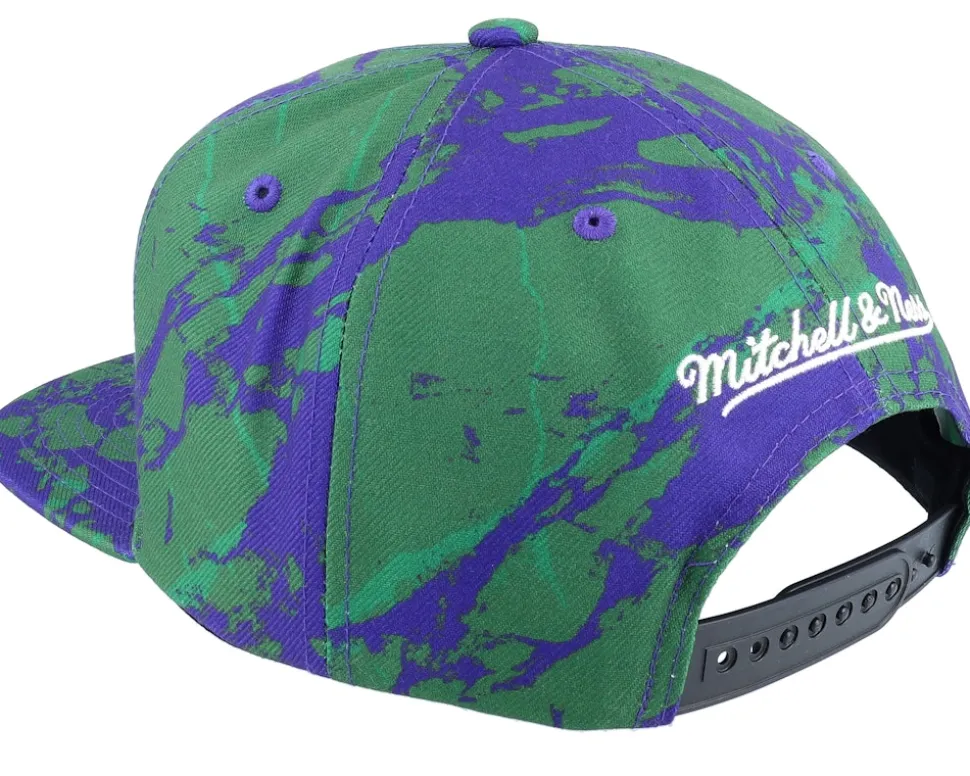 Milwaukee Bucks Down For All Green Snapback - Mitchell & Ness