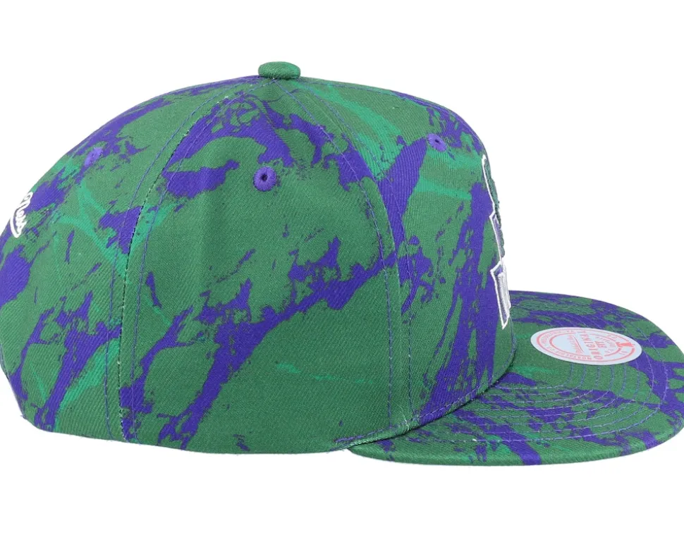 Milwaukee Bucks Down For All Green Snapback - Mitchell & Ness