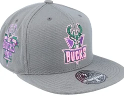 Milwaukee Bucks From Dusk Dark Grey Fitted - Mitchell & Ness