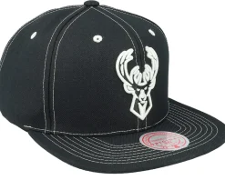 Milwaukee Bucks Glow Up Black Snapback - Mitchell & Ness