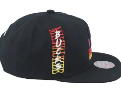Milwaukee Bucks High Grade Hwc Black Snapback - Mitchell & Ness