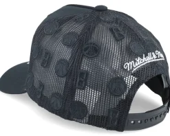 Milwaukee Bucks Monogram Black A-frame Trucker - Mitchell & Ness