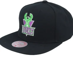 Milwaukee Bucks Neon Tropical Hwc Black Snapback - Mitchell & Ness