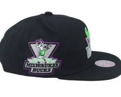 Milwaukee Bucks Neon Tropical Hwc Black Snapback - Mitchell & Ness