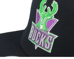 Milwaukee Bucks Neon Tropical Hwc Black Snapback - Mitchell & Ness