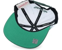 Milwaukee Bucks Retro Pinstripe White/Green Snapback - Mitchell & Ness