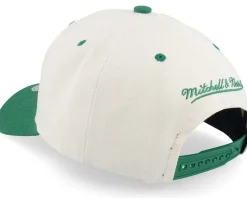 Milwaukee Bucks Retro Type Pro Off White/Green Adjustable - Mitchell & Ness