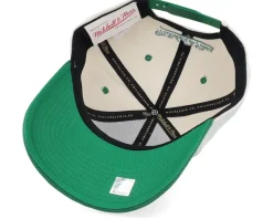 Milwaukee Bucks Retro Type Pro Off White/Green Adjustable - Mitchell & Ness
