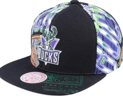 Milwaukee Bucks Shirt Remix Black Snapback - Mitchell & Ness