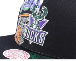 Milwaukee Bucks Shirt Remix Black Snapback - Mitchell & Ness