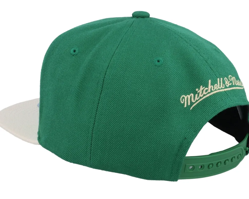Milwaukee Bucks Team 2 Tone 2.0 Green/Tan Snapback - Mitchell & Ness