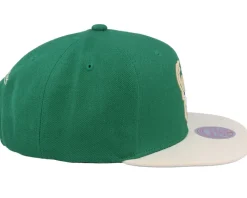 Milwaukee Bucks Team 2 Tone 2.0 Green/Tan Snapback - Mitchell & Ness