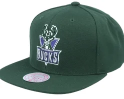 Milwaukee Bucks Team Ground 2.0 Green Snapback - Mitchell & Ness