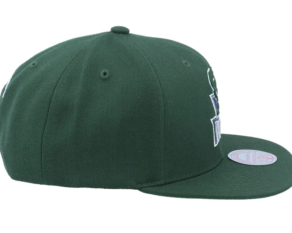 Milwaukee Bucks Team Ground 2.0 Green Snapback - Mitchell & Ness