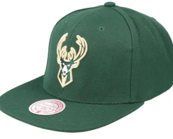 Milwaukee Bucks Team Ground 2.0 Green Snapback - Mitchell & Ness