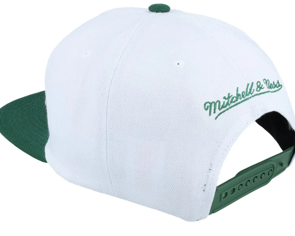 Milwaukee Bucks Toss Up White/Green Snapback - Mitchell & Ness