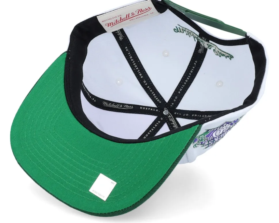 Milwaukee Bucks Toss Up White/Green Snapback - Mitchell & Ness
