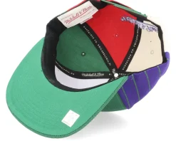 Milwaukee Bucks What The Pinstripe Green/Purple Sanpback - Mitchell & Ness