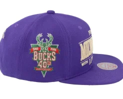 Milwaukee Bucks With Love Hwc Purple Snapback - Mitchell & Ness