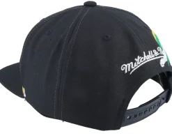 Minnesota North Stars Vintage Paintbrush Black Snapback - Mitchell & Ness
