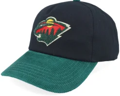 Minnesota Wild Burnett Black/Green Black/Dark Green Corduroy Dad Cap - American Needle