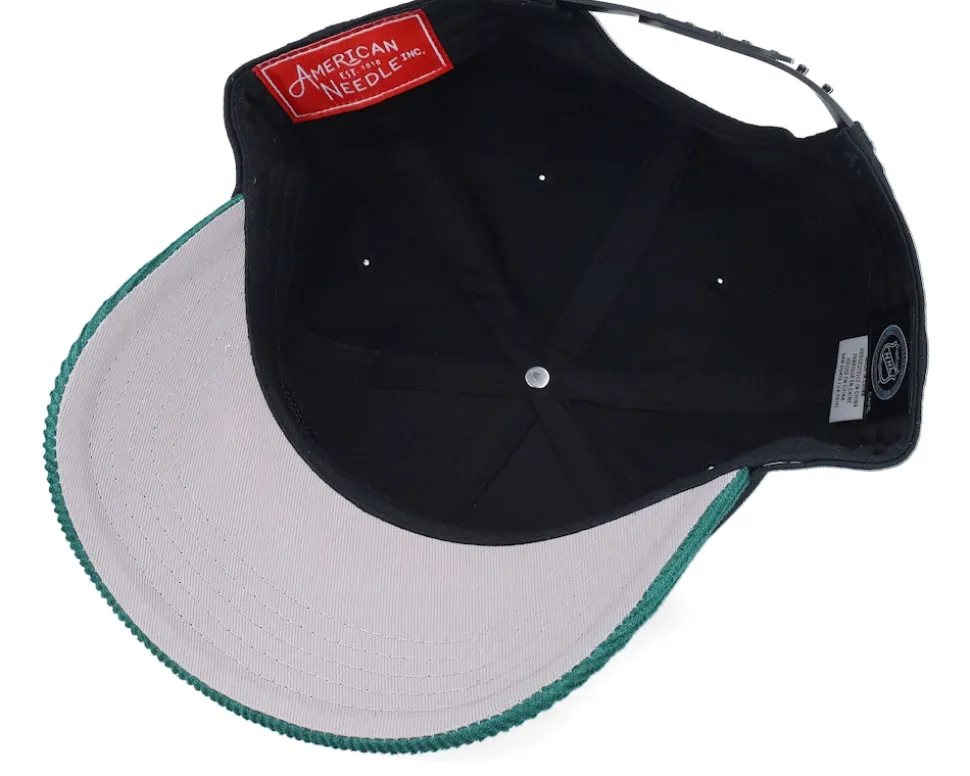 Minnesota Wild Burnett Black/Green Black/Dark Green Corduroy Dad Cap - American Needle