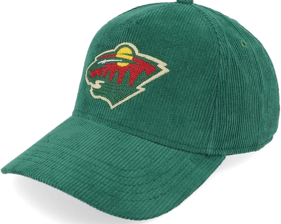 Minnesota Wild Corduroy Valin Dark Green A-frame Adjustable - American Needle