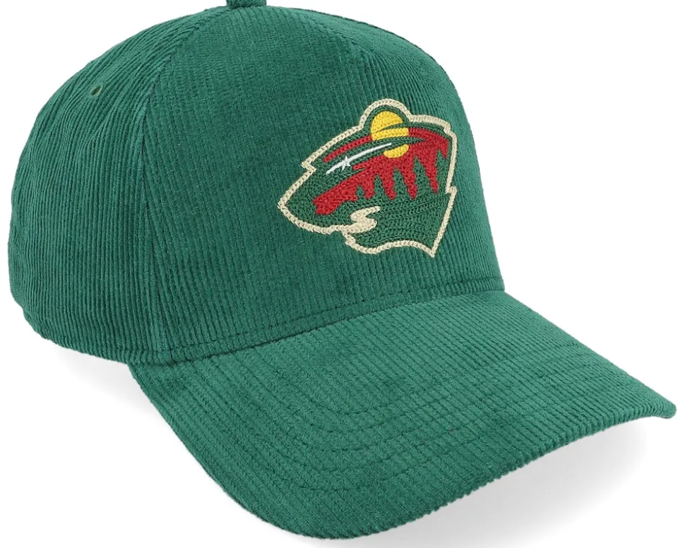 Minnesota Wild Corduroy Valin Dark Green A-frame Adjustable - American Needle