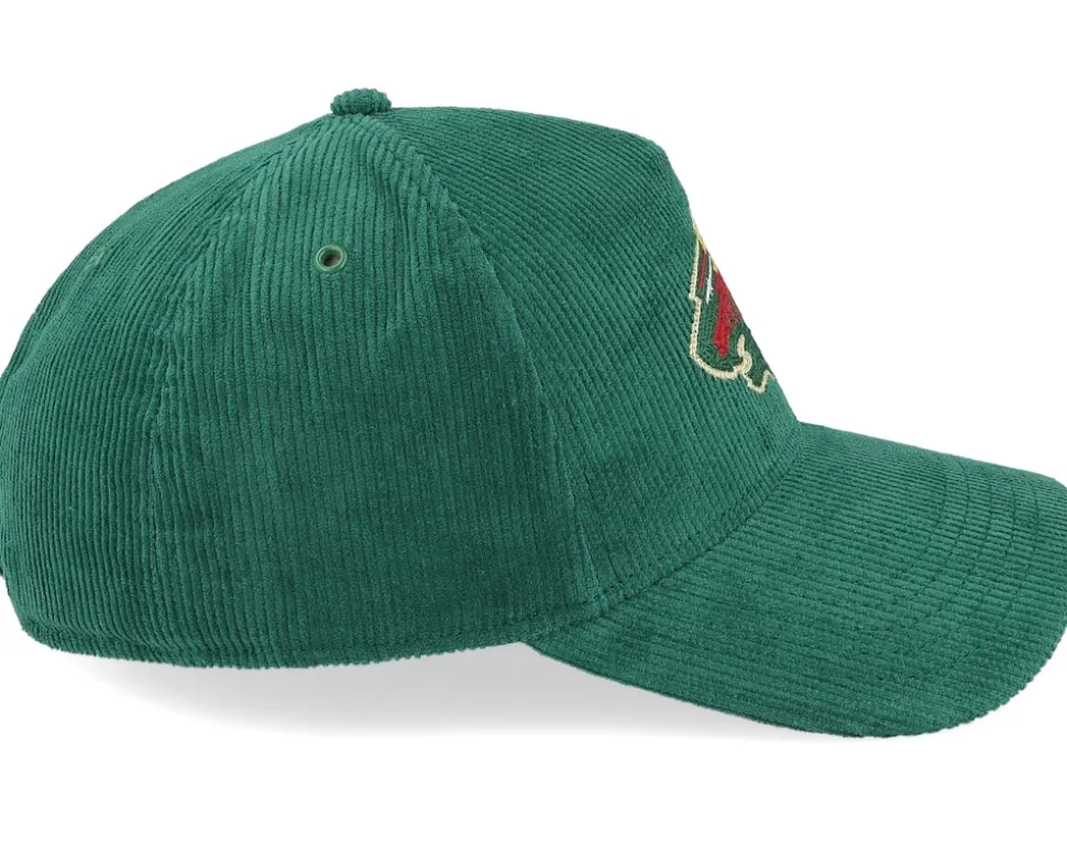 Minnesota Wild Corduroy Valin Dark Green A-frame Adjustable - American Needle