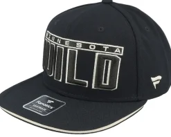 Minnesota Wild Gino Flat Brim Black/Natural Snapback - Fanatics