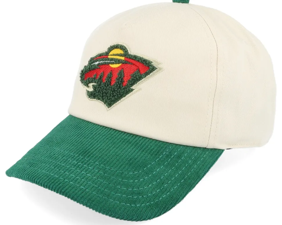 Minnesota Wild Wild Burnett Cream/Dark Green A-frame Adjustable - American Needle