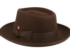 Mio Wool Chestnut Fedora - Mayser
