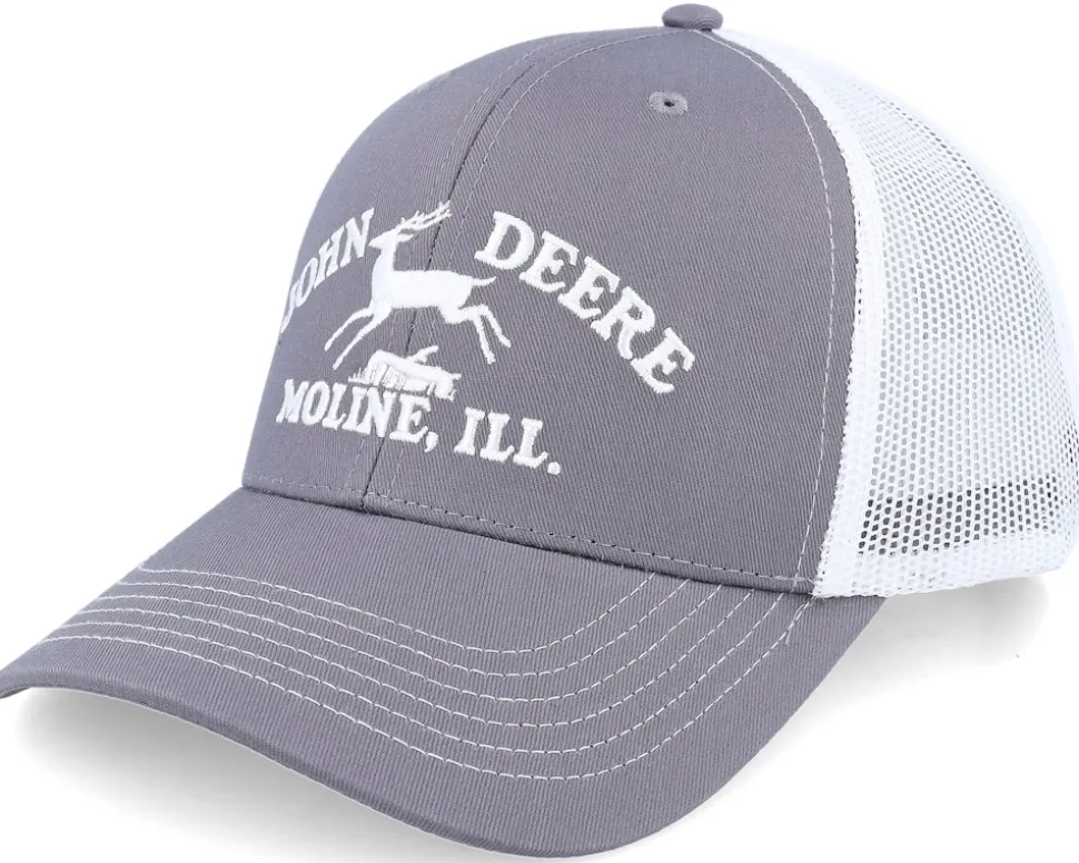 Moline 112 Cap Grey/White Trucker - John Deere