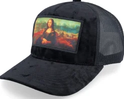 Mona Lisa Velvet Black/Black A-frame Trucker - Public Domain