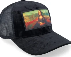 Mona Lisa Velvet Black/Black A-frame Trucker - Public Domain
