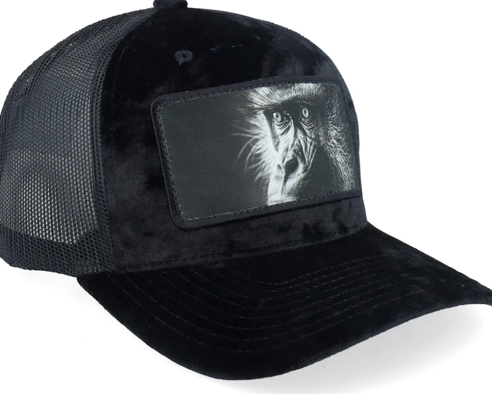 Monkey Big Patch Velvet Black Trucker - Calza Pennello