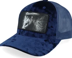 Monkey Big Patch Velvet Navy Trucker - Calza Pennello