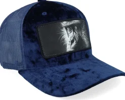 Monkey Big Patch Velvet Navy Trucker - Calza Pennello