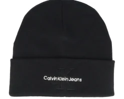 Mono Logo Embro Beanie Black Cuff - Calvin Klein
