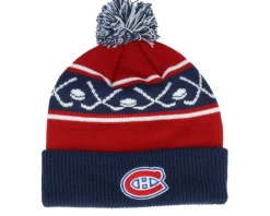 Montreal Canadiens Face-off Cuff Beanie Navy Pom - Outerstuff