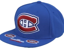 Montreal Canadiens Vintage Hat Trick Blue Snapback - Mitchell & Ness