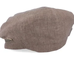 Montreal Linen Brown Flat Cap - MJM Hats