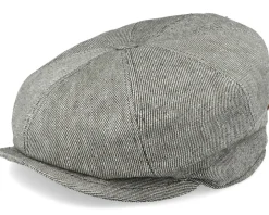 Montreal Linen Mix Green Flat Cap - MJM Hats