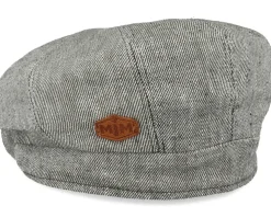 Montreal Linen Mix Green Flat Cap - MJM Hats