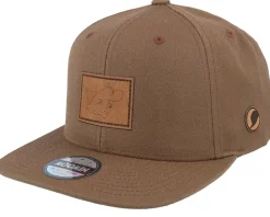 Moomin Engraved Patch Tan Brown Snapback - Moomin