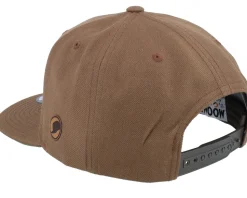 Moomin Engraved Patch Tan Brown Snapback - Moomin